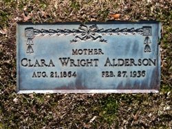 Clara Evangeline <I>Wright</I> Alderson 
