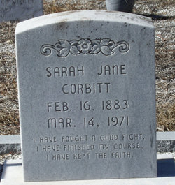 Sarah Jane <I>Wildes</I> Corbitt 