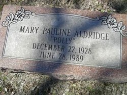 Mary Pauline “Polly” <I>Hamilton</I> Aldridge 