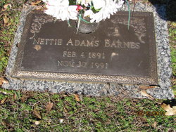 Nettie <I>Adams</I> Barnes 