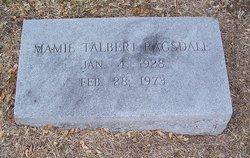 Mamie Frances <I>Talbert</I> Ragsdale 