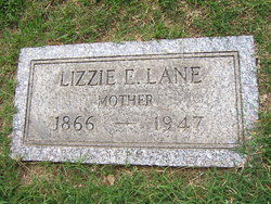 Elizabeth Ethel “Lizzie” <I>Scott</I> Lane 