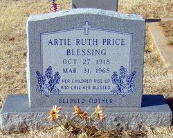 Mrs Artie Ruth <I>Price</I> Blessing 