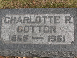 Charlotte B “Lottie” <I>Ray</I> Cotton 