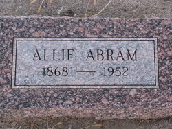 Alma Susan “Allie” <I>Quakenbush</I> Abram 