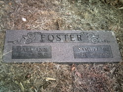 Mary Ann “Polly” <I>Bishop</I> Foster 
