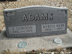 Myrtle <I>Webb</I> Adams 