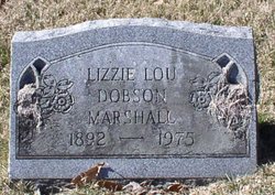 Elizabeth Lou “Lizzie” <I>Dobson</I> Marshall 