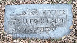 Ida Louise <I>Ludwig</I> Gaeke 