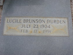 Lucille <I>Brunson</I> Durden 