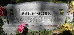 Bessie C <I>Moore</I> Pridemore 