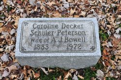 Caroline Belle <I>Decker</I> Bowell Schuler Peterson 