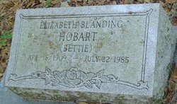Sarah Elizabeth “Bettie” <I>Blanding</I> Hobart 