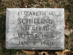 Elizabeth M <I>Gerau</I> Schilling 