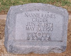 Nannie Caroline <I>Roland</I> Crider 