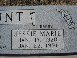 Jessie Marie “Nanny” <I>Franklin</I> Blount 