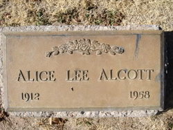 Alice Lee Alcott 
