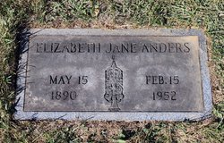 Elizabeth Jane <I>James</I> Anders 