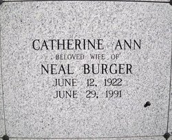 Catherine Ann <I>Brown</I> Burger 