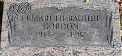 Elizabeth <I>Bauhof</I> Gordon 