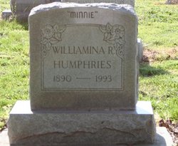 Williamina Richardson “Minnie” <I>Tunstall</I> Humphries 