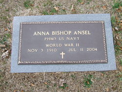 Anna Katherine Elizabeth “Betty” <I>Bishop</I> Ansel 