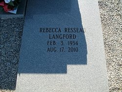 Rebecca “Becky” <I>Resseau</I> Langford 