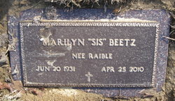 Marilyn “Sis” <I>Raible</I> Beetz 