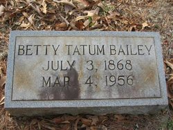 Betty <I>Tatum</I> Bailey 