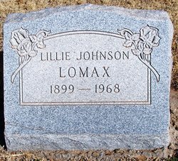 Lillie Florence <I>Johnson</I> Lomax 