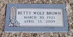 Betty <I>Wolf</I> Brown 