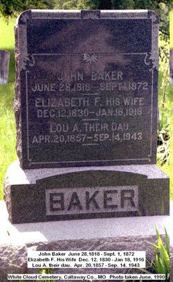 Elizabeth F. <I>Sampson</I> Baker 