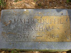 Mattie <I>Duffie</I> Bingham 