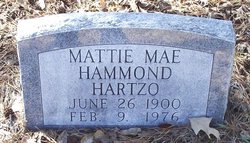 Mattie Mae <I>Overstreet</I> Hammond-Hartzo 