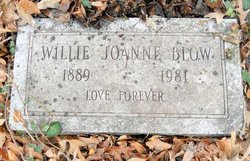 Willie Joanne <I>Tyler</I> Blow 