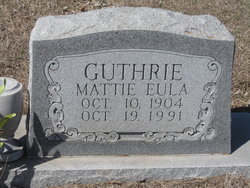 Mattie Eula <I>Beaty</I> Guthrie 