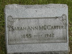Sarah Ann “Sally” <I>Snodgrass Sanders</I> McCarter 
