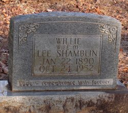 Willie Etta <I>Chase</I> Shamblin 