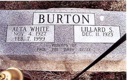 Alta Elizabeth <I>White</I> Burton 