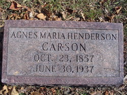 Agnes Maria <I>Henderson</I> Carson 