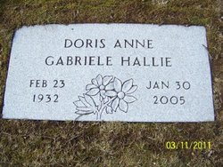 Doris Anne <I>Gabriele</I> Hallie 
