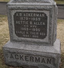 Nettie B <I>Allen</I> Ackerman 