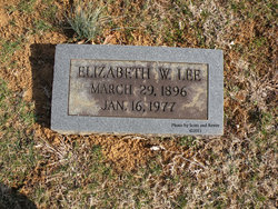 Elizabeth “Lizzie” <I>Willis</I> Lee 