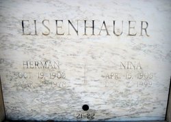 Nina <I>Horn</I> Eisenhauer 