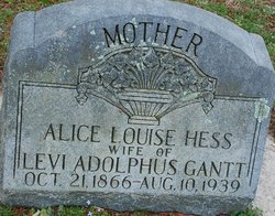 Alice Louise <I>Hess</I> Gantt 