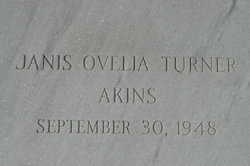 Janis Ovelia <I>Turner</I> Akins 