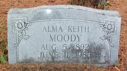 Almarie Keith “Alma” <I>Keith</I> Moody 