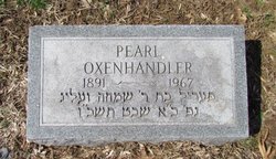 Pearl <I>Feinstein</I> Oxenhandler 