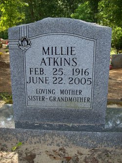 Millie Jean <I>Hill</I> Atkins 