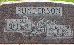 Ora <I>Rich</I> Bunderson 